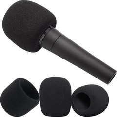 6x Microphone Handheld Grill Windscreen Filter Sponge Foam Mic Cover Black
