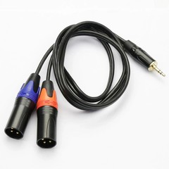 1/8 TRS Male to Dual XLR Male Microphones Stereo Splitter Y Cable Adapter