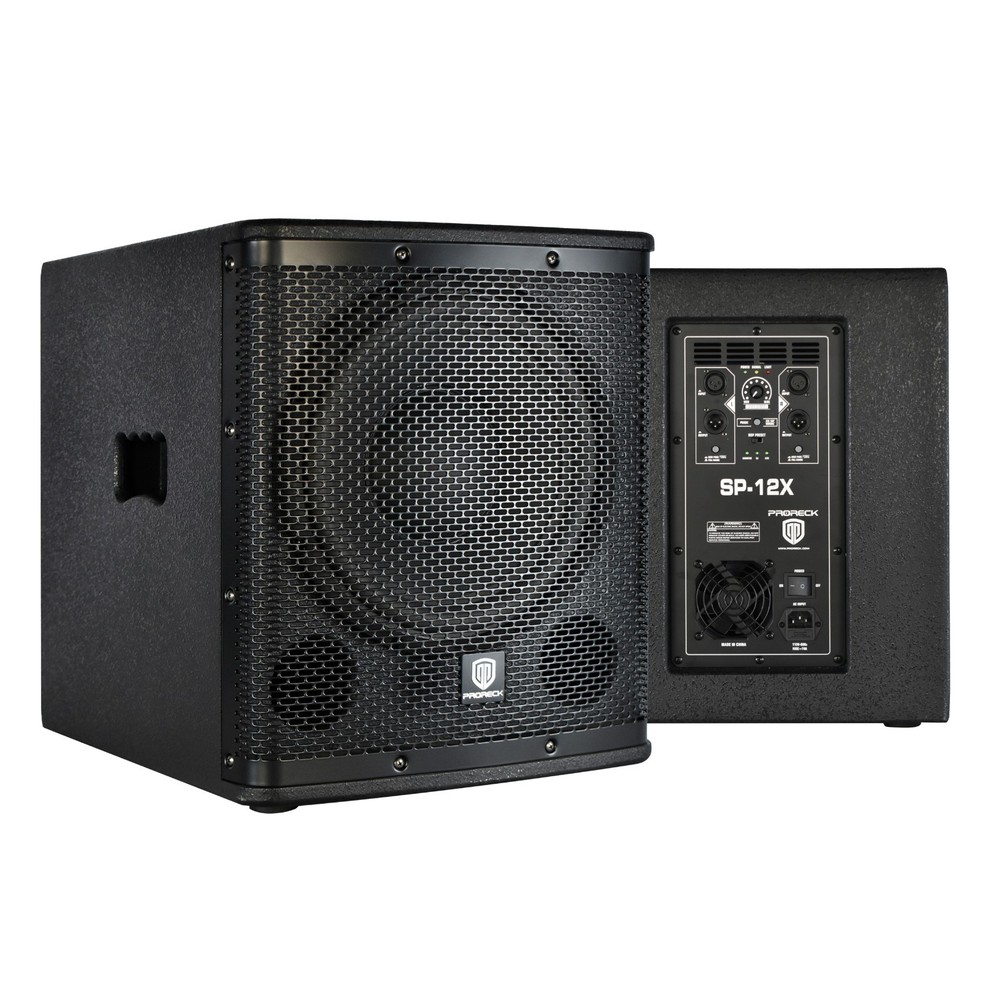 PRORECK SP-12X 12″ 1000W Powered PA DJ Subwoofer Class D Amp DSP Bass Speaker