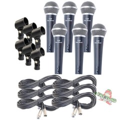 Cardioid Vocal Microphone PACK – Dynamic Handheld XLR Mic Cable 20FT Clip Studio