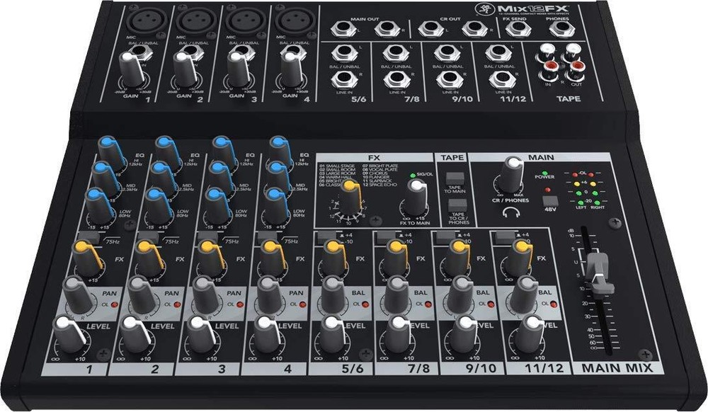 Mackie Mix12FX | 12 Channel Non Powered Compact Mixer with FX