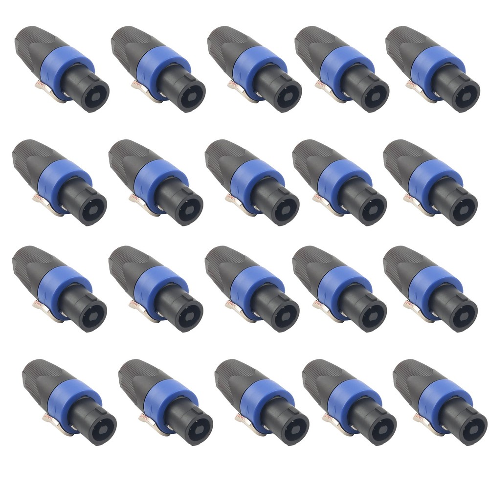 20PC NL4FX NL4FC 4Pole Locking SpeakON Cable Connector Replacement for Neutrik