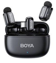 BOYA Mini Wireless Lavalier Mic USB-C, 2.4GHz, AI Noise Cancel, 30h Battery