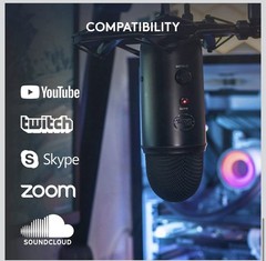 Blue Yeti Professional Multi-Pattern USB Condenser Microphone – Blackout (READ)