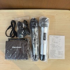 Excelvan K28 Wireless Karaoke Microphone Set 2 Mics USB Tested Used