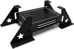 2 Amp Amplifier Rack: Durable Carbon Steel Stacking Brackets for Audio Equipment