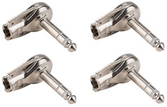 (4 PACK) SWITCHCRAFT 238X 1/4″ 6.35 mm Stereo Right Angle Flat Male Pancake Plug