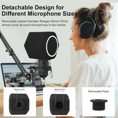 Professional Microphone Isolation Ball with 2-Layered Pop Filter, High Density