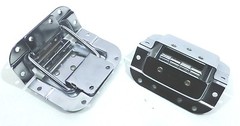 (2) Two Medium Chrome Recessed Stay Lid For ATA Cases