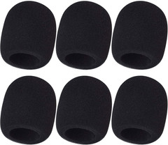 6 PCS Microphone Windscreen Black Foam Handheld Cover, Mic Covers for SM58
