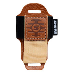 Shure by Gator Premium Tan Leather Wireless Bodypack Transmitter Pouch