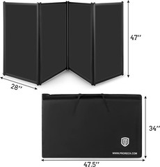 DJ Booth Event Facade 4 Detachable Panels Foldable Metal Frame + Carry Bag