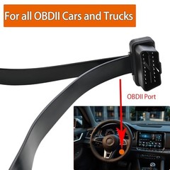 Ultra Low Profile Left or Right Angle OBD2/OBDII Y Splitter Flat Ribbon Cable