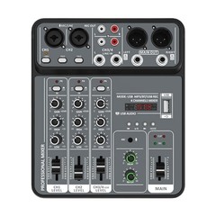 DJ Audio Mixer Sounds Mixer Board Professional Convenient Use W/USB Audio