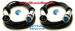 (2) Pack 30ft XLR Microphone Audio Cable M-F Mic Amp Powered Speaker Wire VWLTW