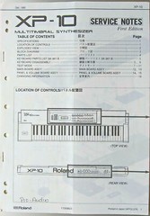 Roland XP-10 Synthesizer Music Workstation Keyboard Original Service Manual Book