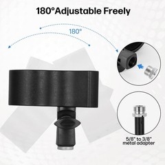 Adjustable Microphone Clips for 1.26″ to 2.3″ Mics | Premium ABS, Sponge Protect