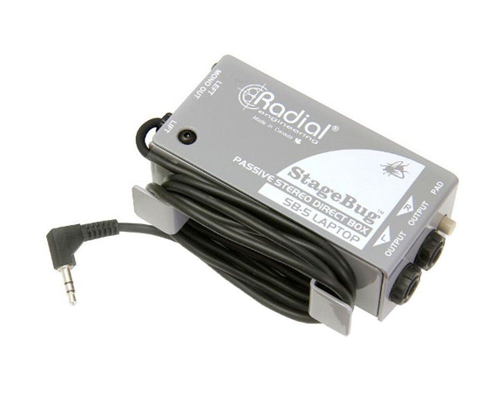 Radial SB-5 Stage Bug Sidewinder Laptop DI SB5 Stereo Direct Box PROAUDIOSTAR