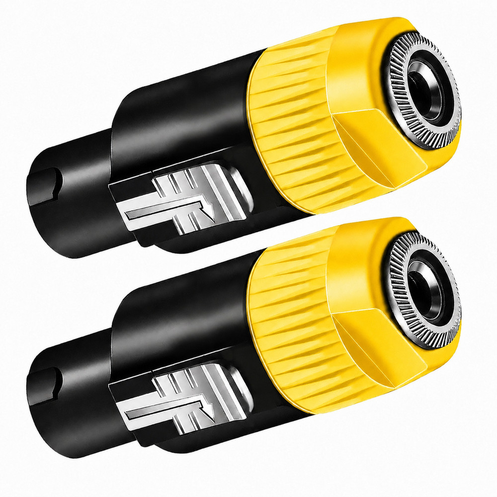 5 Core Speakon 1/4″ Female – Male Connectors Pair 4 Pole SpeakON Connector