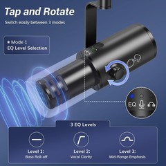 Cardioid XLR/USB Microphone for Streamers – AI Noise Reduction & Volume Control