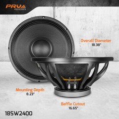 PRV Audio 18SW2400 Pro Audio 18″ Subwoofer 8 Ohm 2400 Watts