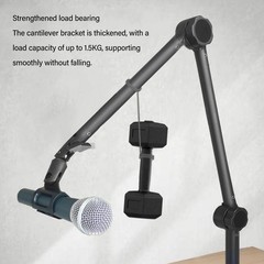 Microphone Arm Stand 180 Degree Adjustable Stable Durable Carbon Steel Desk XDIF