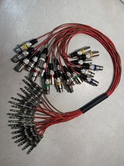 20 Channel Snake XLR to TRS, 2.5ft Mogami 2936 for 10 space 500 series rack, 24