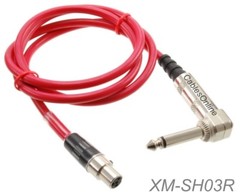 3ft Mini XLR 4-Pin TA4F F to Right-Angle 1/4″ TS/M Guitar Cable for Shure Sys.