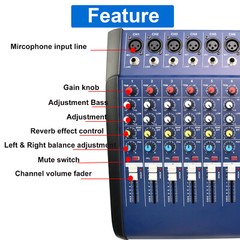 2000W Pro 12 Channel Mixer w/Power Amplifier Bluetooth Sound Package Powertable