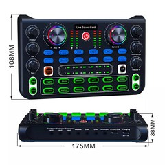 Sound Mixer Microphone Voice Changer For Broadcast Live Streaming Effect PC KTV