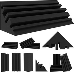 Bass Traps – 12 Pcs 4 X 4 X 12 Inches Dense Thick Studio Bass Foam