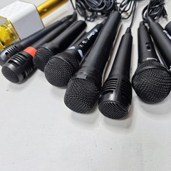 Lot of 10 Mixed Microphones – Untested, Various Models & Colors
