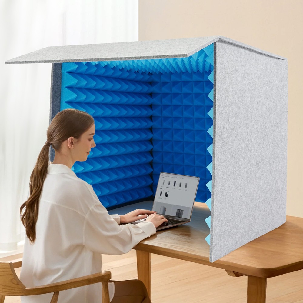 Desktop Soundproof Cover Portable Vocal Recording Booth Sound Absorbing Shield