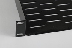 FIVE 19in Heavy Duty Rack Mount Shelves 1U Black powder coated 17 ga steel NEW