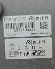 Riedel DCP-1016E DCP-1016 Control Panel W/ Microphone