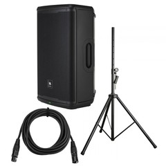 JBL EON715 15″ 1300W Powered Portable PA Speaker (Bluetooth) with Stand, Cable