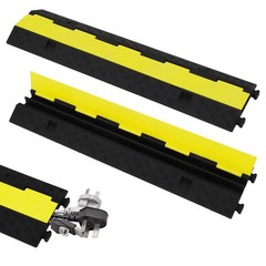 3 Pack 2-Cable Rubber Electrical Wire Cover Cord Protector Ramp 11000 lbs