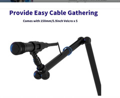 Low Profile Microphone Arm Stand, rubesee Mic Boom Arm with Desk Mount Clamp/Scr