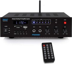 Pyle PFA600BU Wireless Bluetooth Karaoke Amplifier Receiver System, 300 Watts