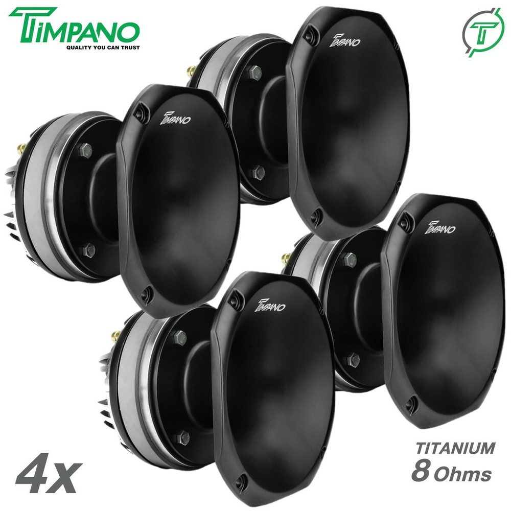 4x Timpano TPT-DH2000 2″ Compression Driver Slim Aluminum Horn DH2000 1800W Pack