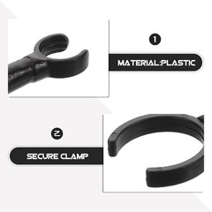 2Pcs Compact Reusable Plastic Mic Clip for Mandolin Violin Flute Instrument Use
