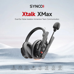 SYNCO XTalk XMax2 X2 2.4G Full-Duplex Wireless Intercom Headset System 500 Meter