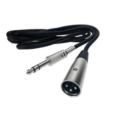 XLR 3-Pin Male To 1/4″ Plug TS Microphone Mono Cable Unbalanced Shielded Audio