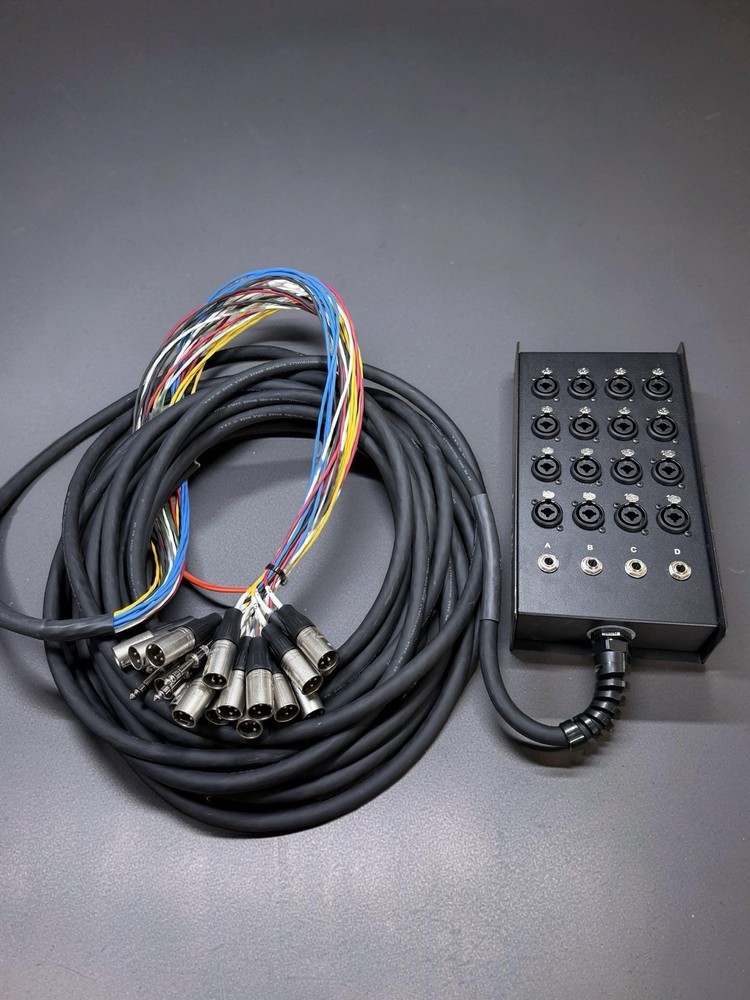 Live Wire 16 Channel Stage Snake 16 XLR Inputs 4 TRS Returns Audio Cable