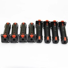 8PACK Black Solderless 1/4 TRS to TRS Female Locking Jacks Plug for D Pedalboard