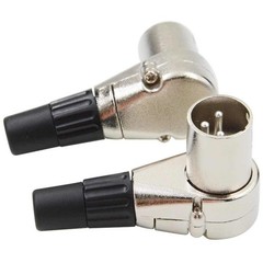 Adjustable Right Angle 3 Pin XLR Male Connector