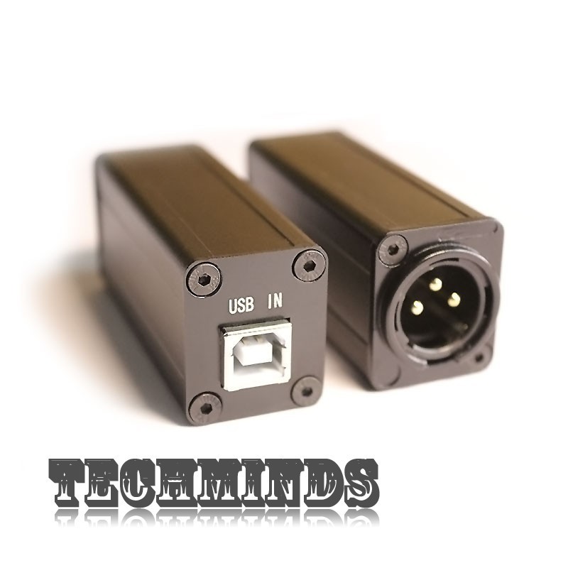 USB to AES Audio Converter with Digital Isolation Transformer for Studio Mixer