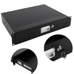 19″ Rack Mount 2U Locking Drawer Audio DJ Server Rack Cabinet