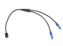 3 ft Power Y Cable 12 AWG – 1 Edison Male to 2 PowerCon A Blue Connectors