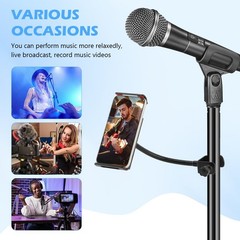 19 Inch Flexible Gooseneck Mic Stand Podium and Wall Microphone Holder